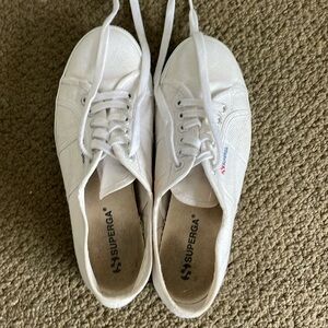 Superga White 2740 Platform Sneakers